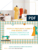 Steps of Fabric Sewing - Sleeping Garments