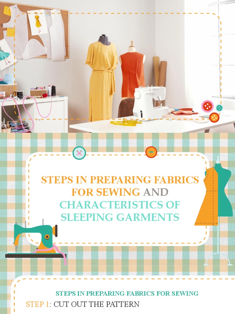 Steps of Fabric Sewing Sleeping Garments PDF Clothing Softlines