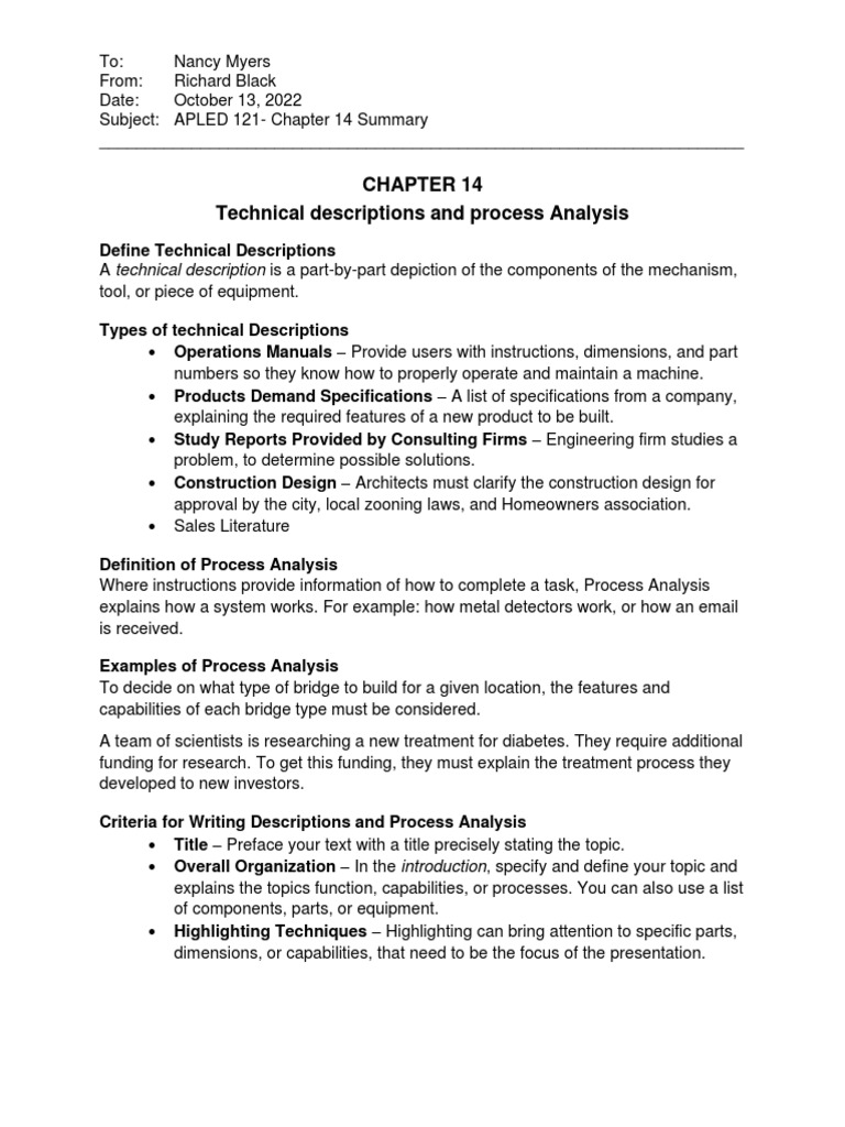 Chapter 14 Summary Remake PDF Specification (Technical Standard)