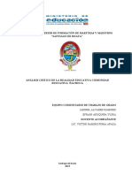 ANALISIS CRITICO DE LA REALIDAD EDUCATIVA Leonel Alvarez