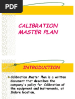 Calibration Master Plan