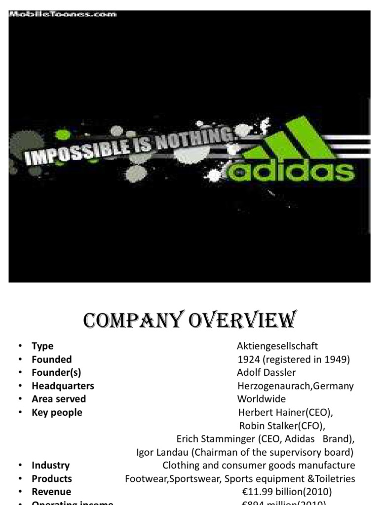 supply chain management of adidas ppt