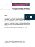 Ciências Sociais e Educação Básica - Um Levantamento Do Currículo de Sociologia Nas Escolas de Goiânia