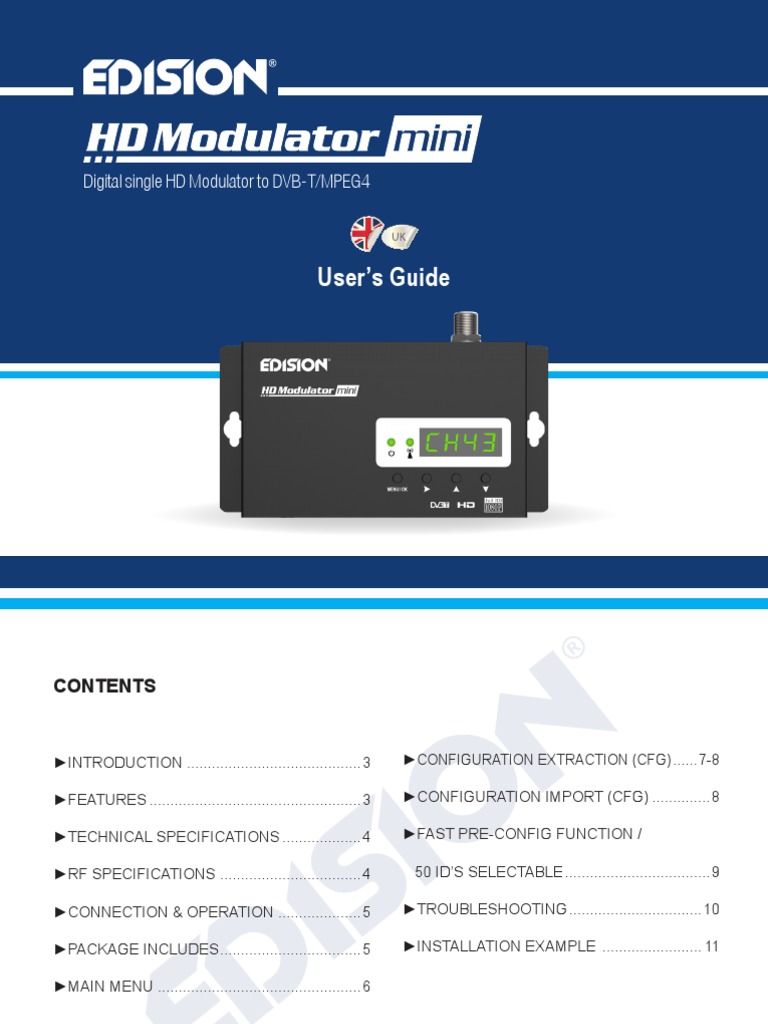 Mini HDMI to DVB-T Modulator Guide | PDF | High Definition Television ...