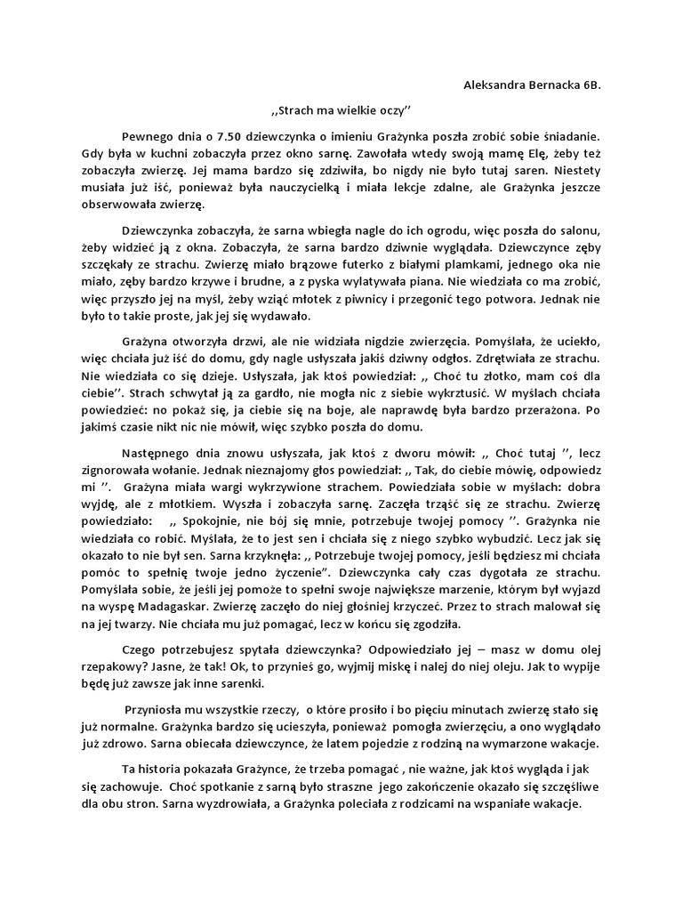 Dyktando Wielkie I Małe Litery Klasa Iv