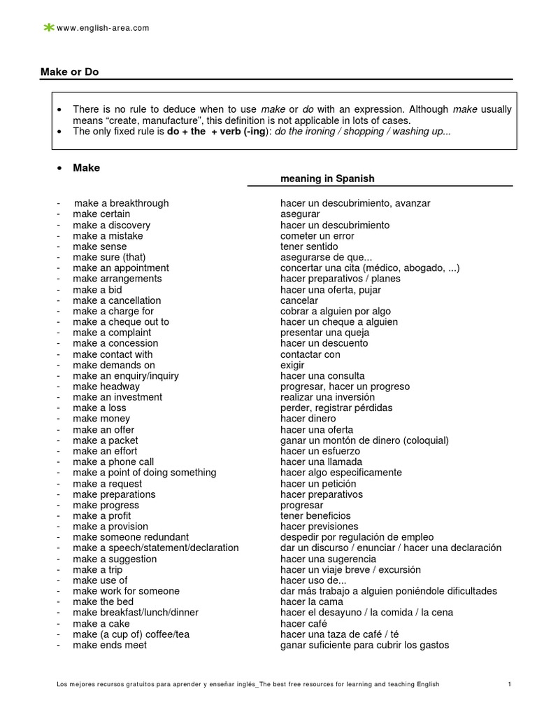 Unit 5 diferencia do and make pdf