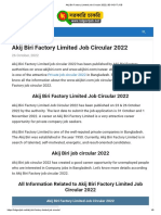 Akij Biri Factory Limited Job Circular 2022 - BD GOVT JOB