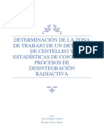 Determinación de la zona de trabajo de un detector de centelleo