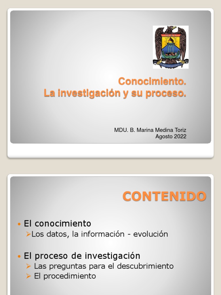 Conocimiento. La Investigación y Su Proceso. | PDF | Conocimiento | Teoría