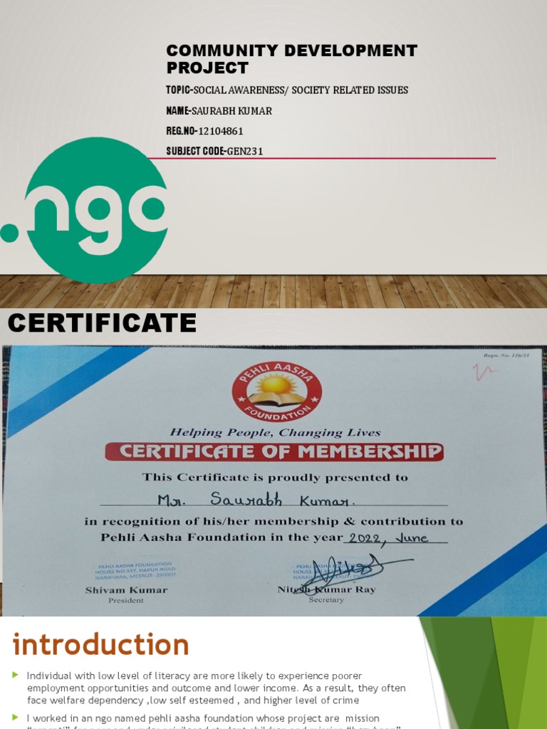 Community Development Project | Download Free PDF | Poverty | Poverty ...