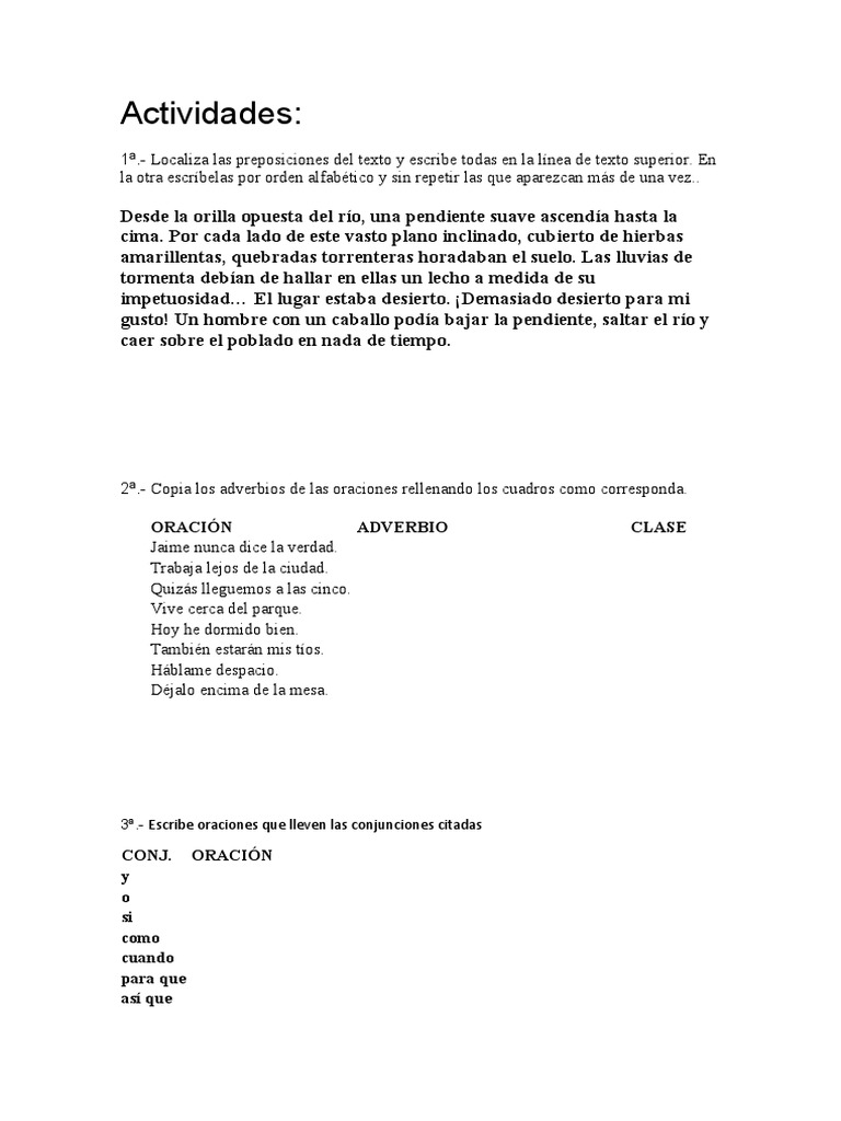 ACTIVIDADES Lengua 5 Primaria | PDF