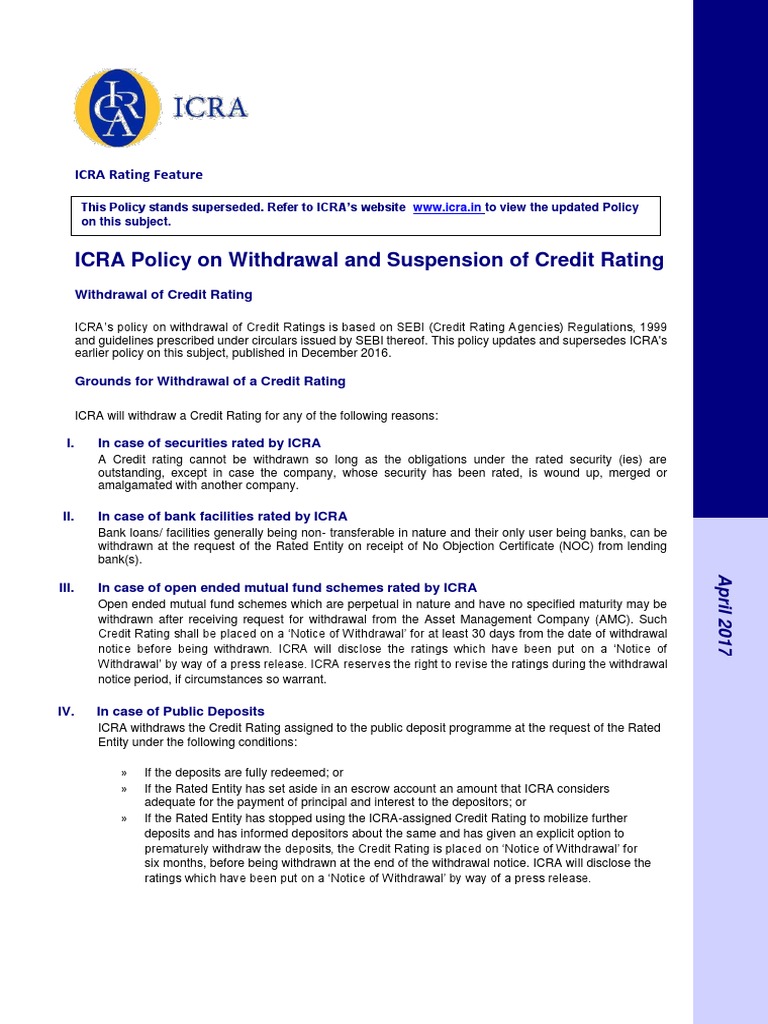 Withdrawal and Suspension Policy, Apr 2017 (Archived) PDF Debt Credit