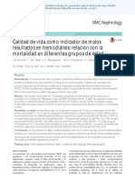 Calidad de Vida Como Indicador de Malos Resultados en Hemodiálisis - Relación Con La Mortalidad en Diferentes Grupos de Edad