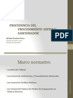 Procedencia Del Procedimiento Especial Sancionador: Alfredo Ramírez Parra