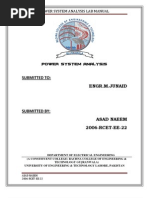 Power System Analysis Lab Manual