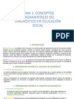 Tema 1. Conceptos Fundamentales Del Diagnóstico en Educación Social