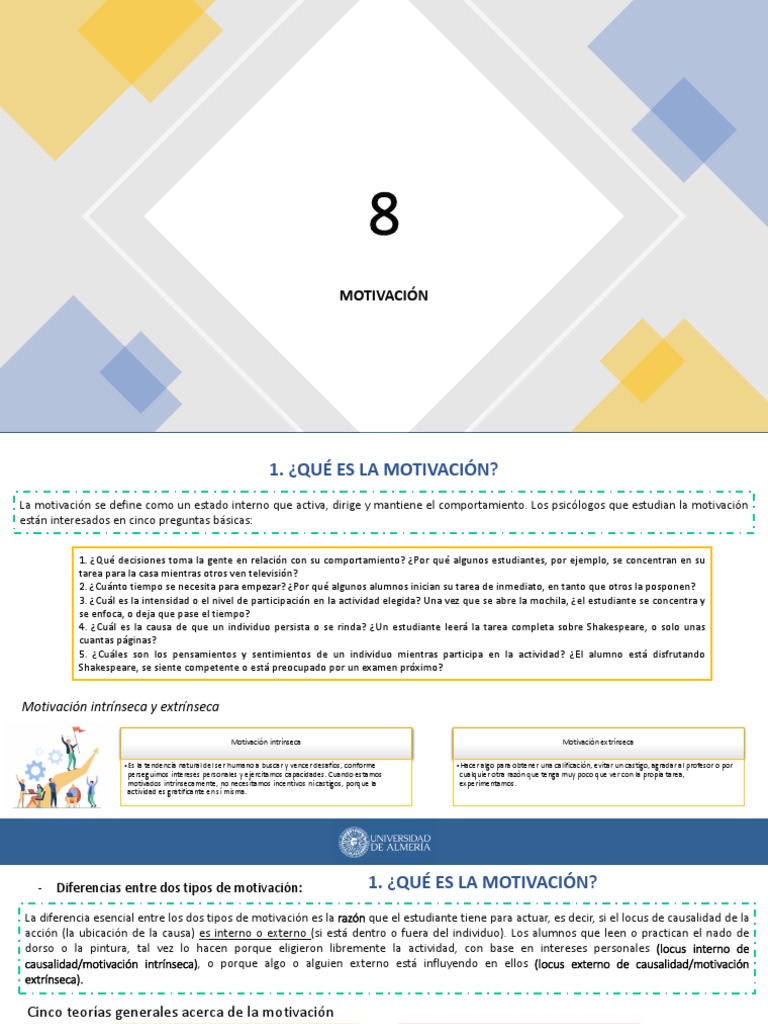 Tipos de Motivación en la Vida Estudiantil | PDF | Motivacional ...
