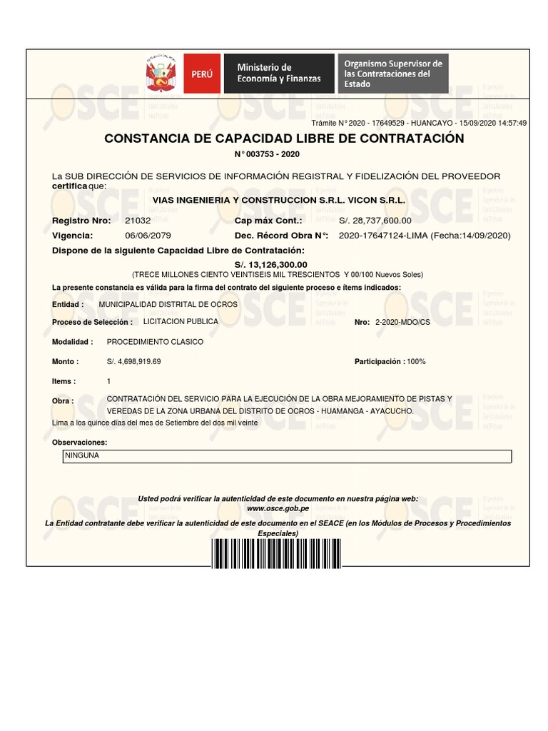 Constancia de capacidad libre de contrataci n pdf