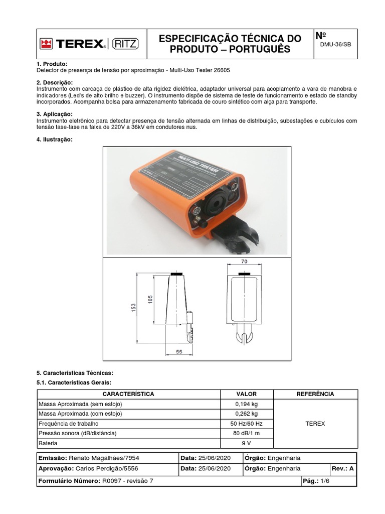 Detector Ritz - ET Multi Uso Tester DMU-36 SB RevA | PDF | Mecânica ...