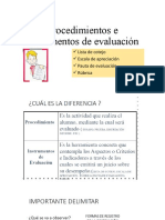 Procedimientos e Instrumentos de Evaluación