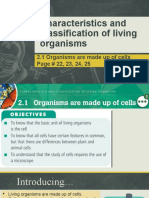 Lesson 2.1 Organsims Are Made Up of Cells - Grade 9