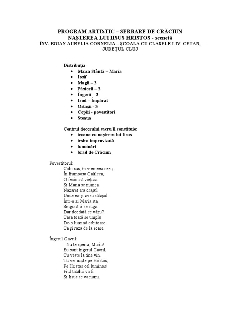 Program Artistic | PDF