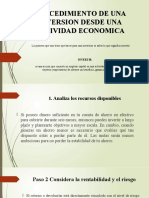 Procedimiento de Una Inversion Desde Una Actividad Economica