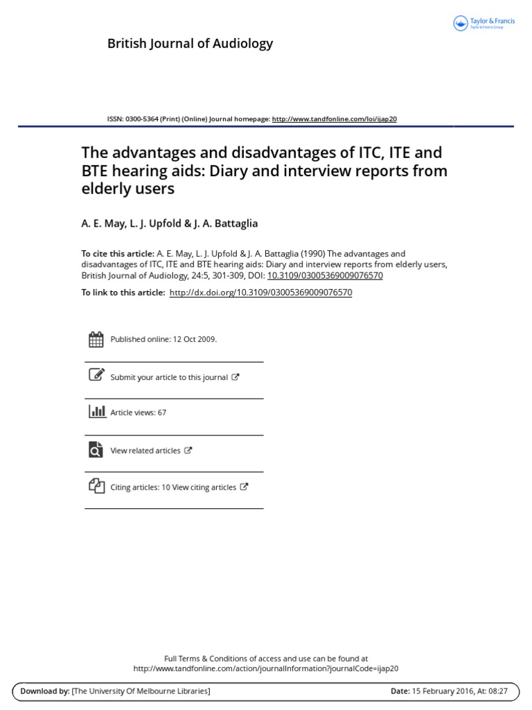The Advantages and Disadvantages of ITC, ITE and | PDF