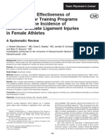 Assessing The Effectiveness of Neuromuscular Training Programs in Reducing The Incidence of Anterior Cruciate Ligament Injuries in Female Athletes
