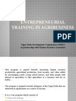 NDDC Agribusiness Training Program