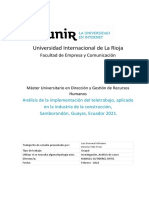 Implementación teletrabajo construcción