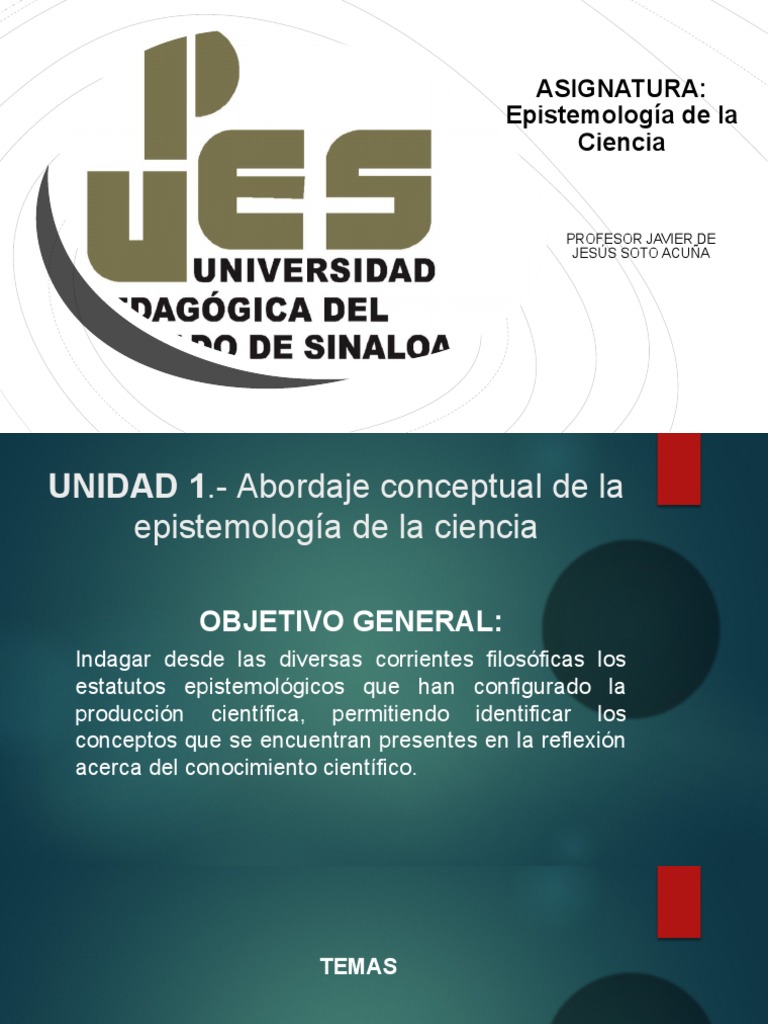 Diapositiva Epistemología | PDF | Conocimiento | Método científico