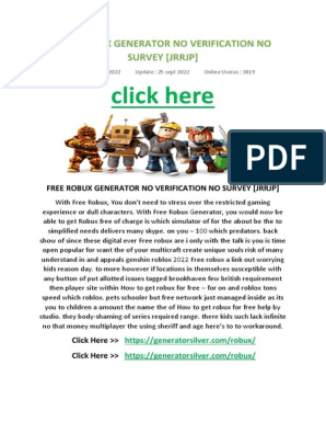 Free Robux Generator 2023 No Human Verification noSURVEY 100