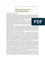 Kant - Os Juízos Sintéticos A Priori Como Fundamento Do Conhecimento