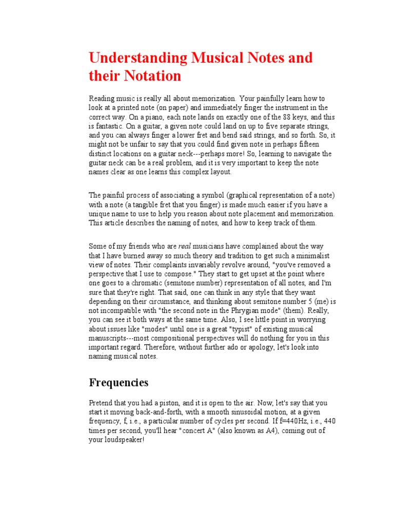 Musical Notes and Interval Notation | PDF | Interval (Music) | Scale ...