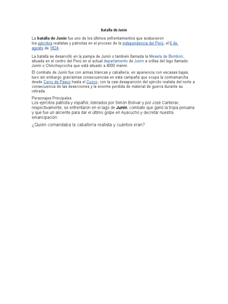 Batalla de Junín PDF
