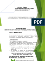 Política Nacional de Participación en Salud PPSS Resolución 2063