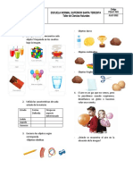 Taller Sobre La Materia y Los Materiales