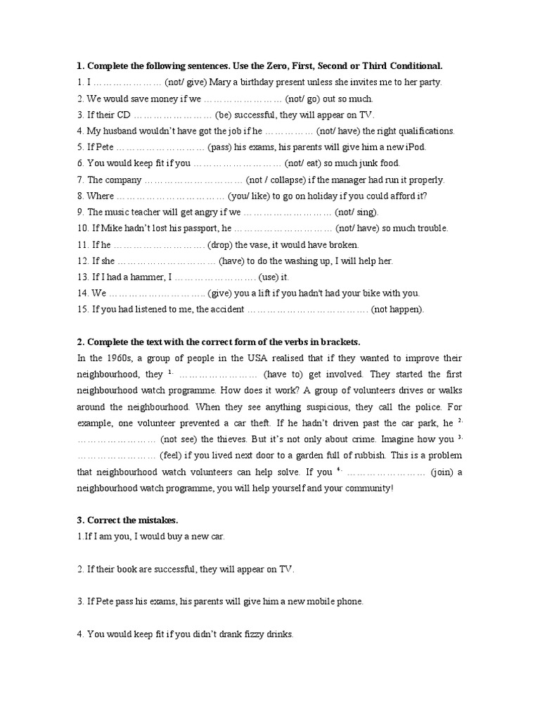 conditional-sentences-exercises-pdf