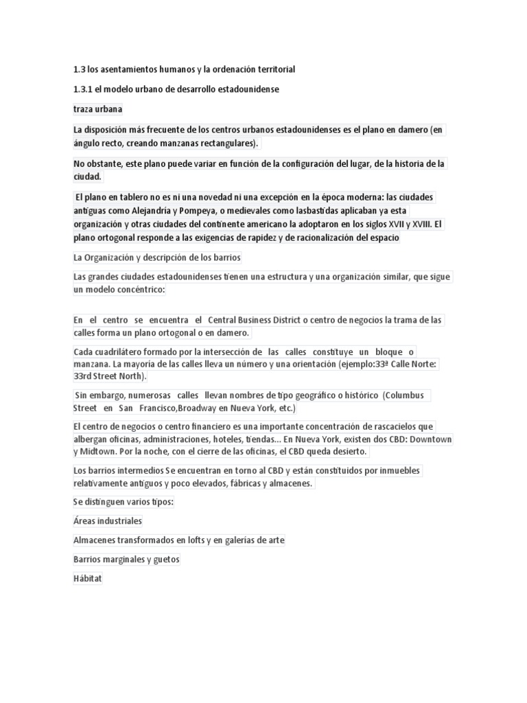 Modelo Urbano Americano Pdf Ciudad Nueva York