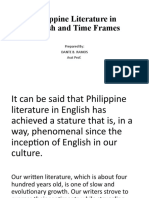 Philippine Literature in English and Time Frames