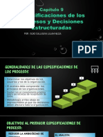 Especificaciones de Los Procesos y Decisiones Estructuradas