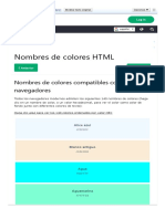 Nombres de Colores HTML - Español