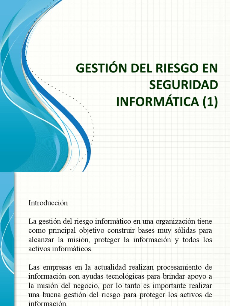Gestión Del Riesgo en Seguridad Informática | PDF | La seguridad ...