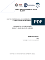 Ensayo La Importancia de La Ingenieria Industrial