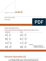 Operaciones en Q: Multiplicación División