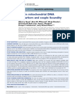 Sperm Mitochondrial DNA Biomarkers and Couple Fecundity