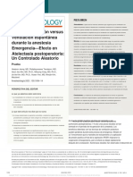 Ventilación Espontánea Durante La Anestesia Atelectasia Postoperatoria: Soporte de Presión Versus