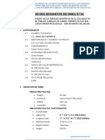 Informe Del Residente de Obra N 01