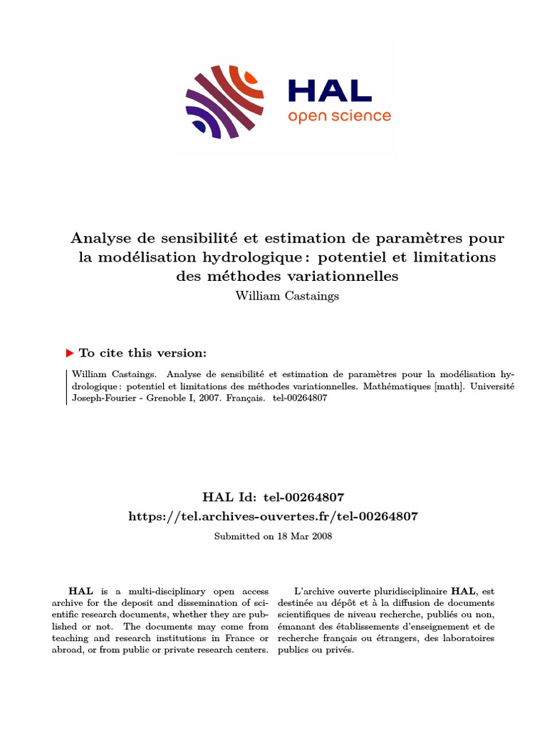 Plan Ou Schema D Uneanalyse Dimensionnelle Et Qualitative Evenementielle Castaings These 2007 | PDF | Évapotranspiration | Cycle de l'eau